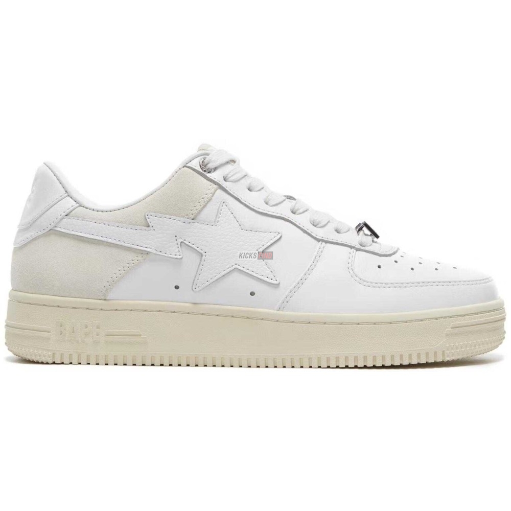 Bapesta Low ''Suede Heel - White''