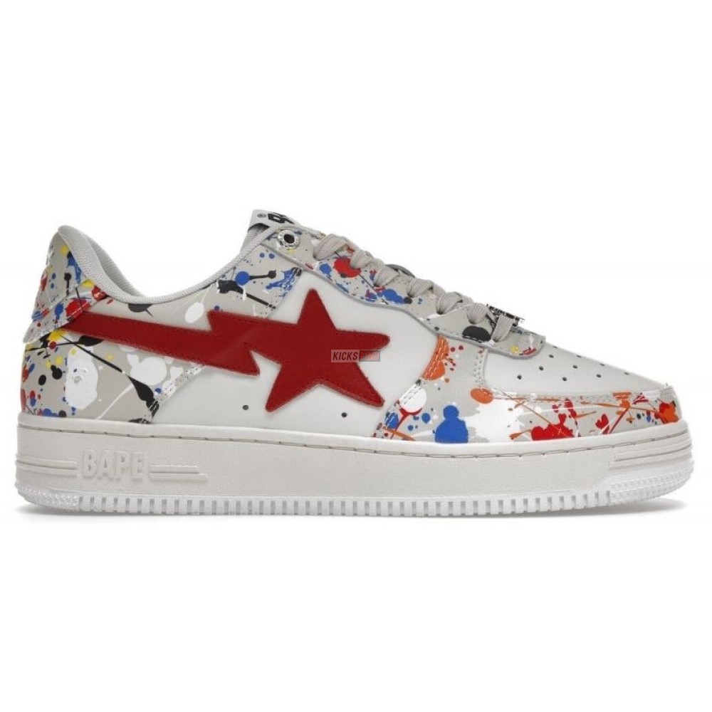 Bapesta Low ''Paint Splatter - Ivory''