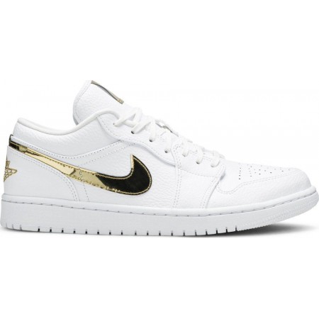 Wmns Air Jordan 1 Retro Low 'White Metallic Gold'