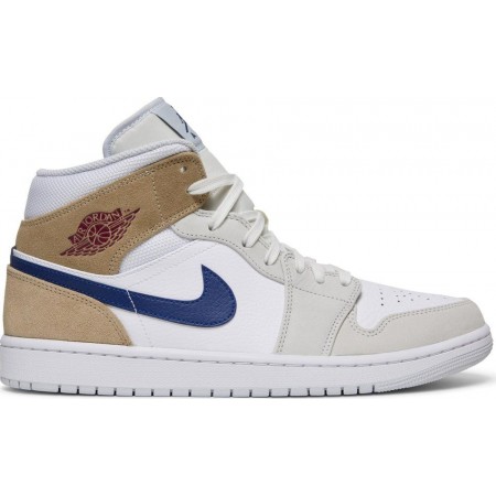 Air Jordan 1 Mid 'White Khaki Blue Void'