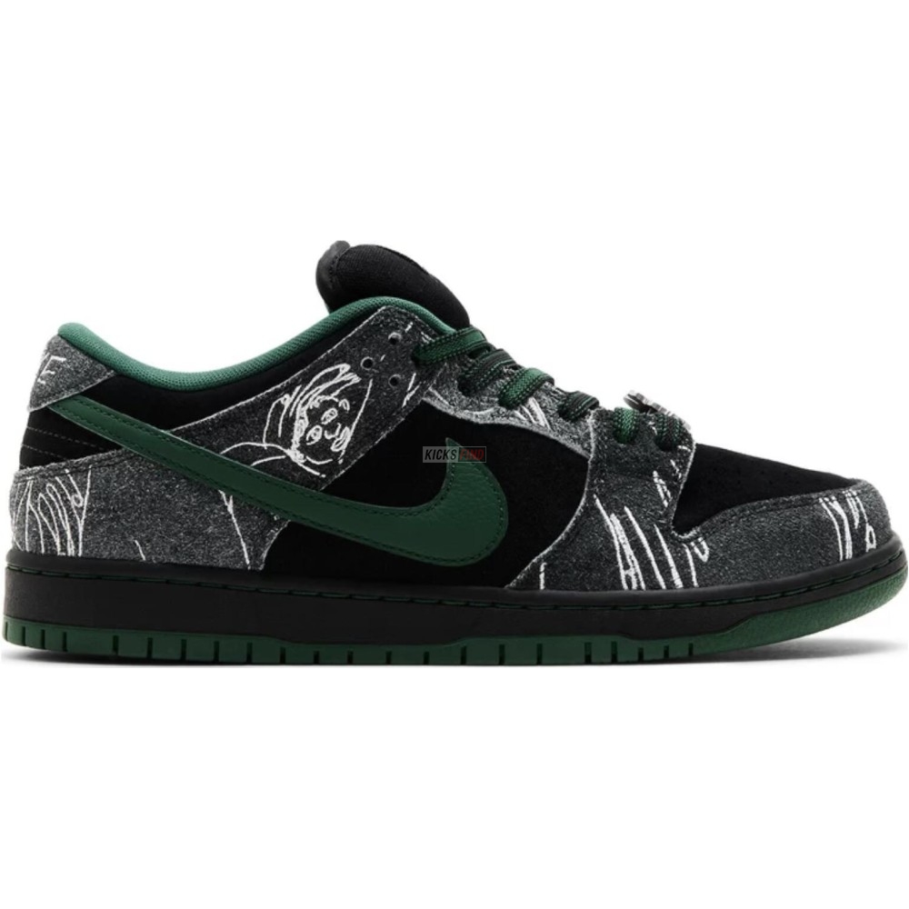 THERE Skateboards x Dunk Low SB ''Black Gorge Green''