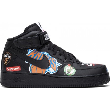 Supreme x NBA x Air Force 1 Mid 07 'Black'