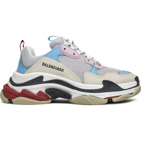 Balenciag* Wmns Triple S 'White Blue Pink' 2019