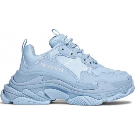 Balenciag* Wmns Triple S Sneaker 'Allover Logo - Light Blue'