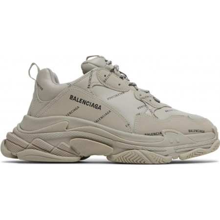 Balenciag* Triple S Sneaker 'Allover Logo - Beige'