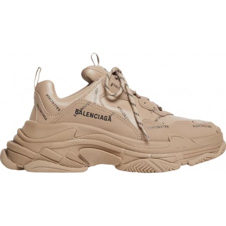 Balenciag* Triple S Sneaker 'Allover Logo - Dark Beige'