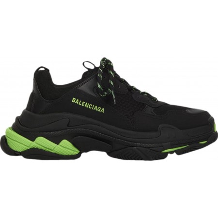 Balenciag* Triple S Sneaker 'Black Flou Green'