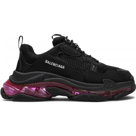 Balenciag* Triple S Sneaker 'Clear Sole - Black Pink Neon'