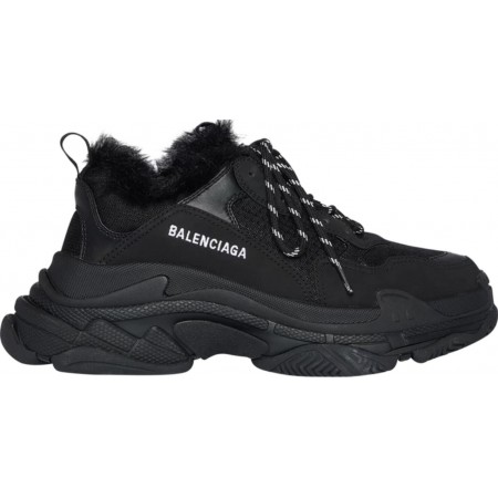 Balenciag* Wmns Triple S Sneaker 'Fake Fur - Black'