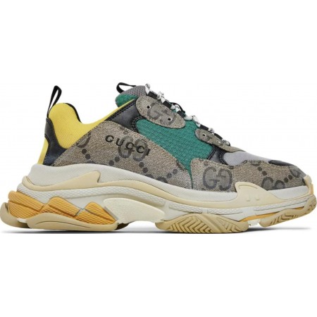 Gucc* x Balenciag* Triple S 'The Hacker Project - Beige Yellow'