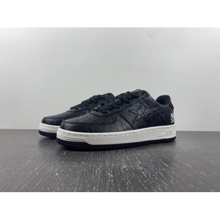 Neighborhood x Bapesta 'Black Crocodile & Ostrich'