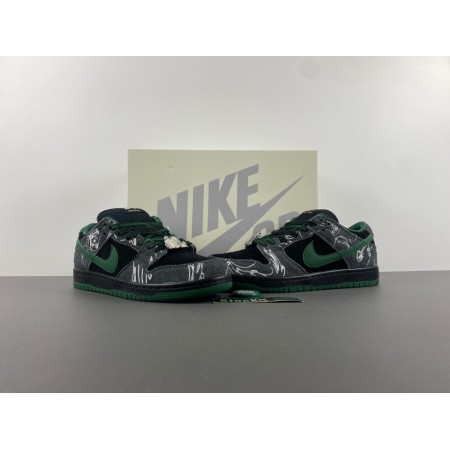 THERE Skateboards x Dunk Low SB 'Black Gorge Green'