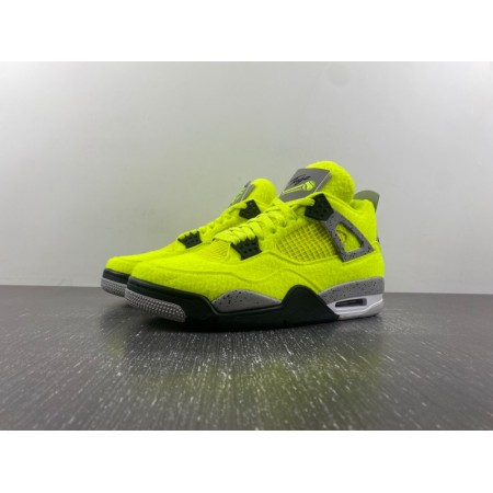 Tagz x Air jordan 4 'Plush Fluorescent Yellow'