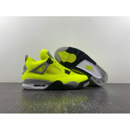 Tagz x Air jordan 4 'Plush Fluorescent Yellow'