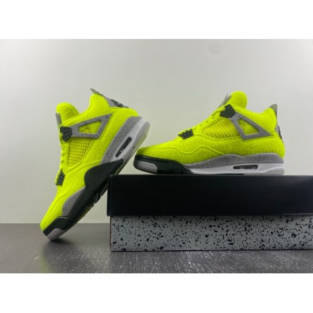 Tagz x Air jordan 4 'Plush Fluorescent Yellow'