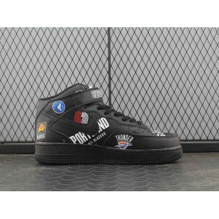 Supreme x NBA x Air Force 1 Mid 07 'Black'