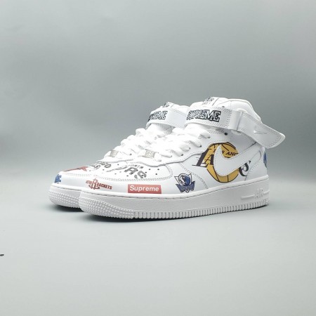 Supreme x NBA x Air Force 1 Mid 07 'White'