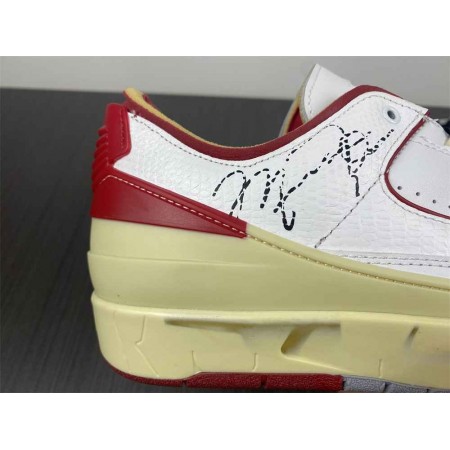 Off-White x Air Jordan 2 Retro Low SP 'White Varsity Red'