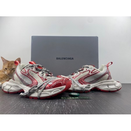 Balenciag* 3XL Sneaker 'Worn-Out - White Red'