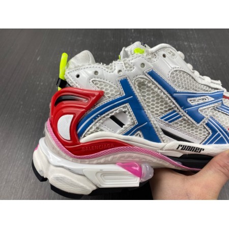 Balenciag* Runner Sneaker 'White Red Blue Pink'