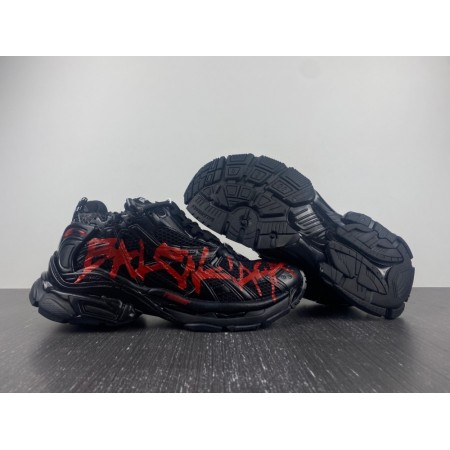 Balenciag* Runner Sneaker 'Graffiti - Black Red'