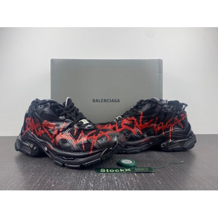 Balenciag* Runner Sneaker 'Graffiti - Black Red'