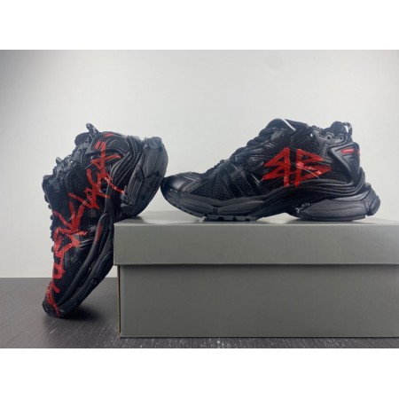 Balenciag* Runner Sneaker 'Graffiti - Black Red'