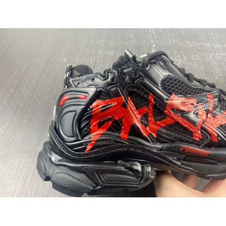 Balenciag* Runner Sneaker 'Graffiti - Black Red'