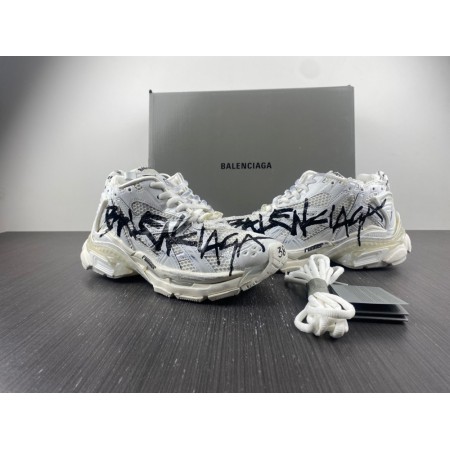 Balenciag* Runner Sneaker 'Graffiti - White Black'