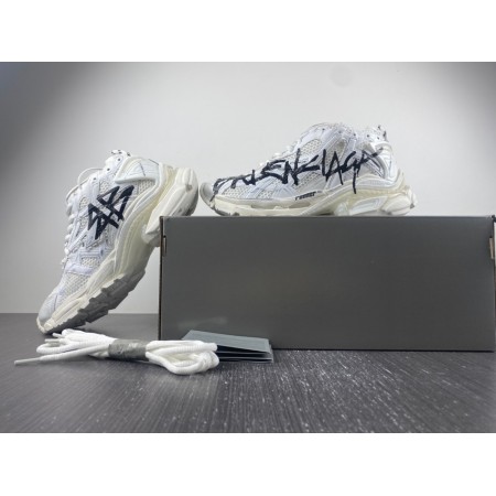 Balenciag* Runner Sneaker 'Graffiti - White Black'