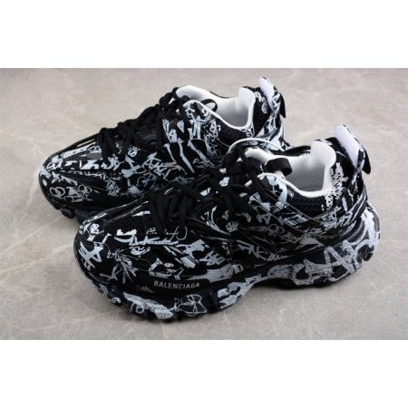 Balenciag* Track Sneaker 'Graffiti - Black White'