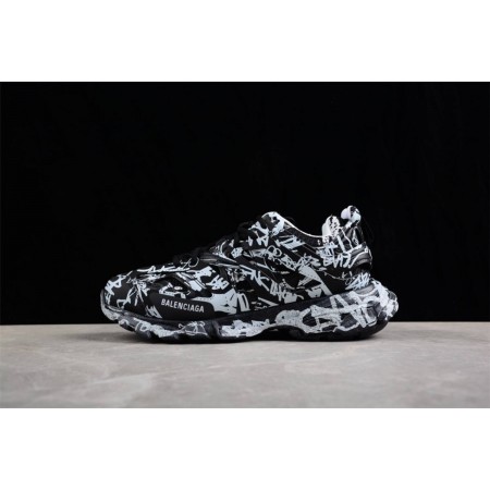 Balenciag* Track Sneaker 'Graffiti - Black White'