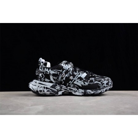 Balenciag* Track Sneaker 'Graffiti - Black White'