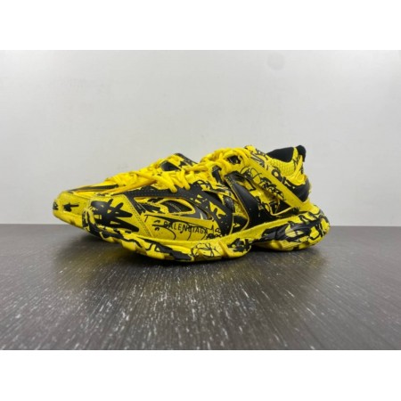 Balenciag* Track Sneaker 'Graffiti - Yellow Black'