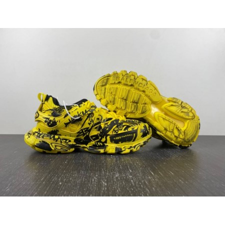 Balenciag* Track Sneaker 'Graffiti - Yellow Black'