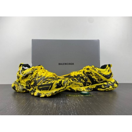 Balenciag* Track Sneaker 'Graffiti - Yellow Black'