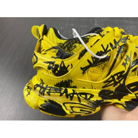 Balenciag* Track Sneaker 'Graffiti - Yellow Black'