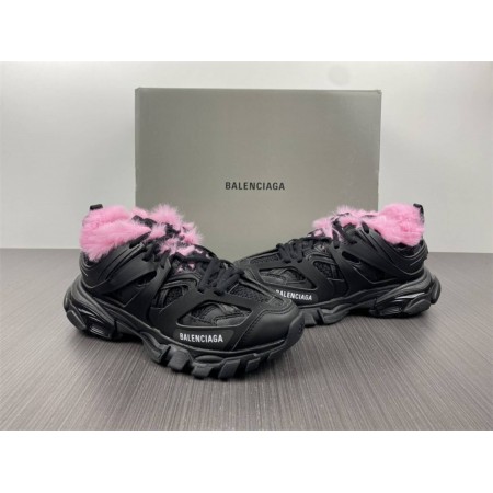 Balenciag* Wmns Track Sneaker 'Fake Fur - Black Pink'