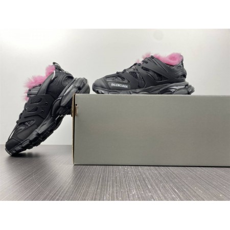 Balenciag* Wmns Track Sneaker 'Fake Fur - Black Pink'