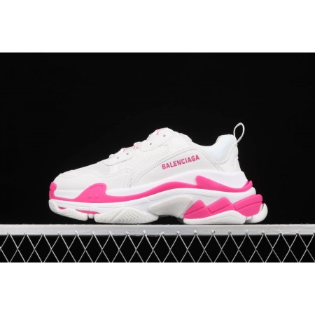 Balenciag* Wmns Triple S Sneaker 'White Fluo Pink'