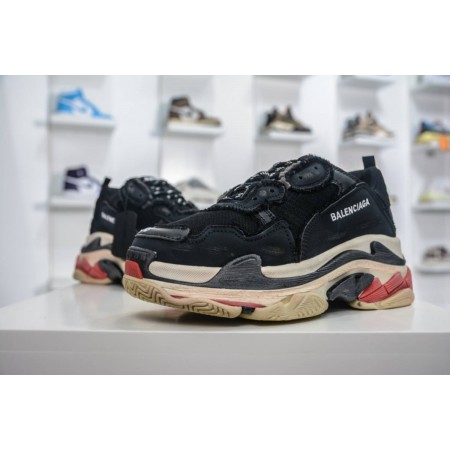 Balenciag* Triple S Sneaker 'DIY - Black Red'