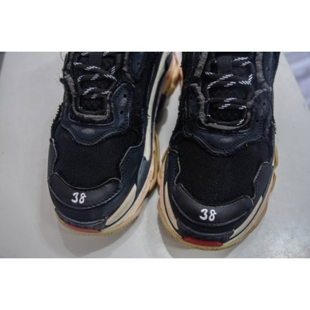 Balenciag* Triple S Sneaker 'DIY - Black Red'