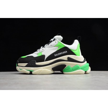 Balenciag* Triple S Sneaker 'White Green Fluo'