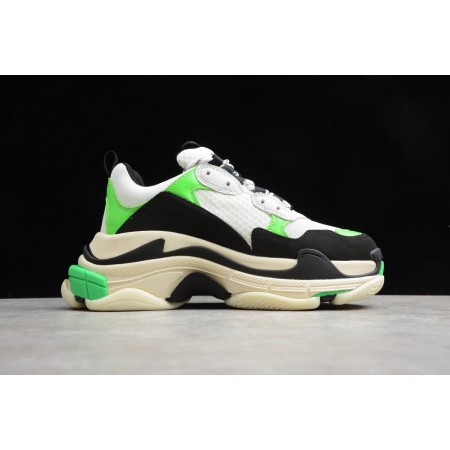 Balenciag* Triple S Sneaker 'White Green Fluo'