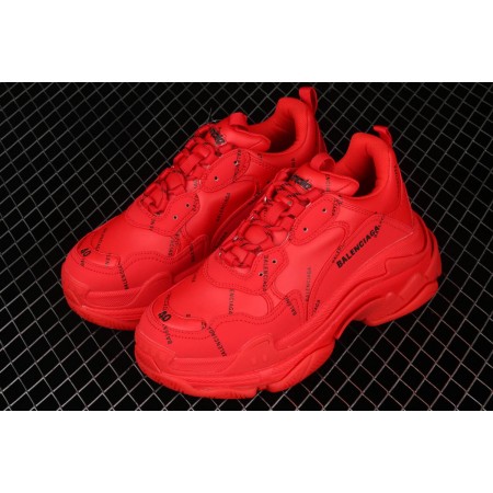 Balenciag* Triple S Sneaker 'Allover Logo - Red'