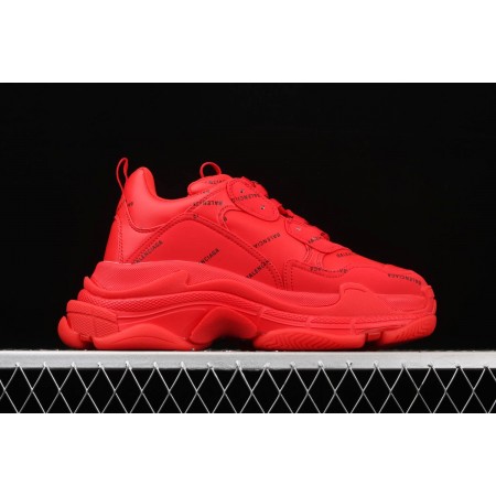 Balenciag* Triple S Sneaker 'Allover Logo - Red'