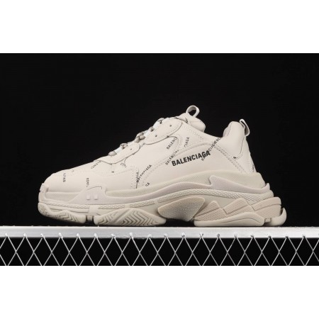 Balenciag* Triple S Sneaker 'Allover Logo - Beige'