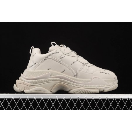 Balenciag* Triple S Sneaker 'Allover Logo - Beige'