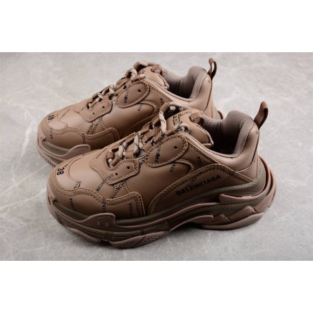 Balenciag* Triple S Sneaker 'Allover Logo - Dark Beige'