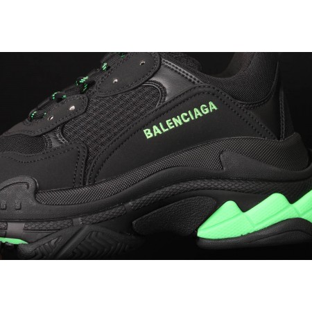 Balenciag* Triple S Sneaker 'Black Flou Green'